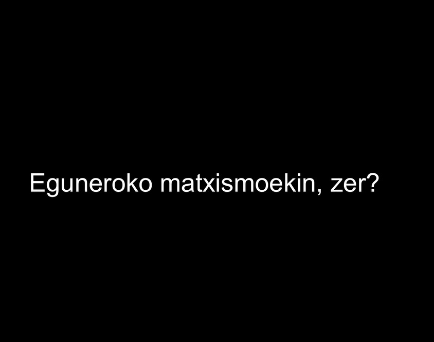 Eguneroko matxismoarekin, zer
