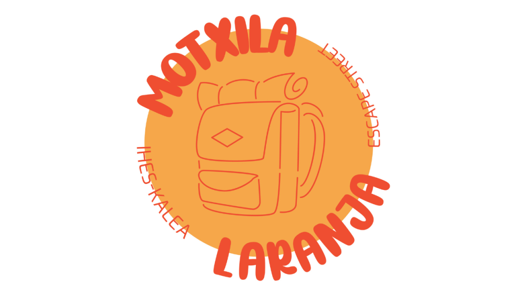 motxila laranja - logoa horizontal